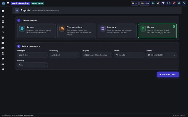 Reports console