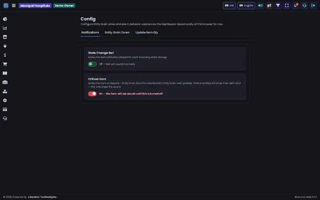 Config page