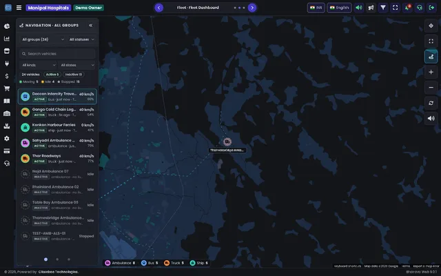 Unified dashboard showing the Fleet slide