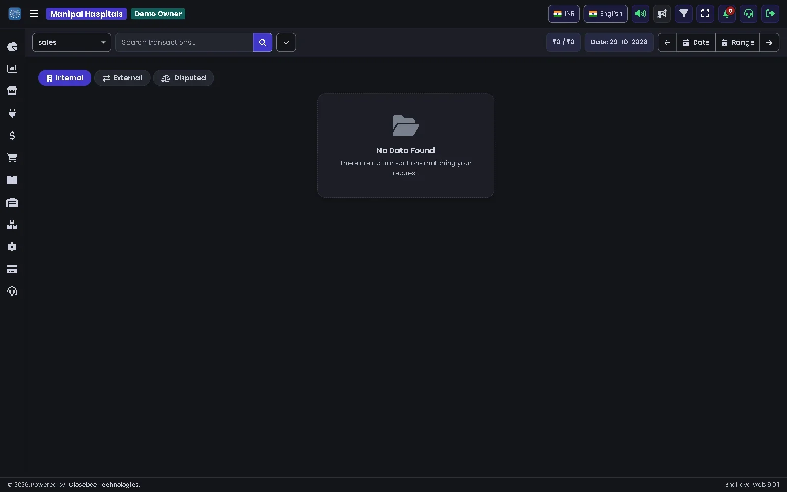 Transactions list