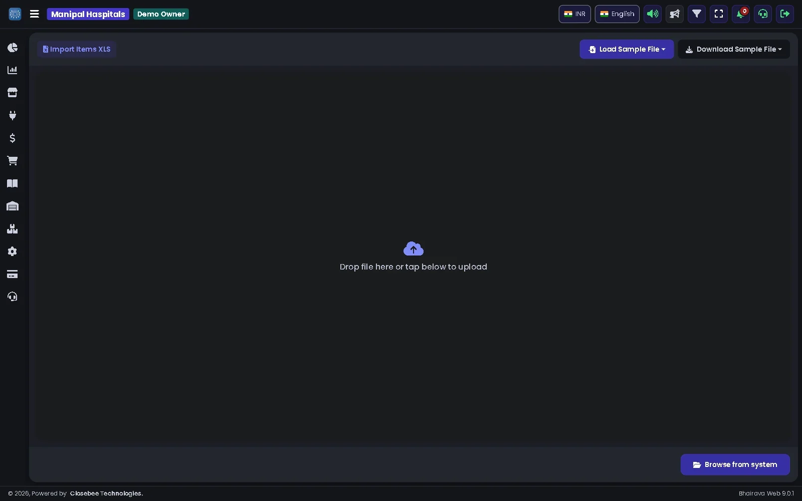 Items import page