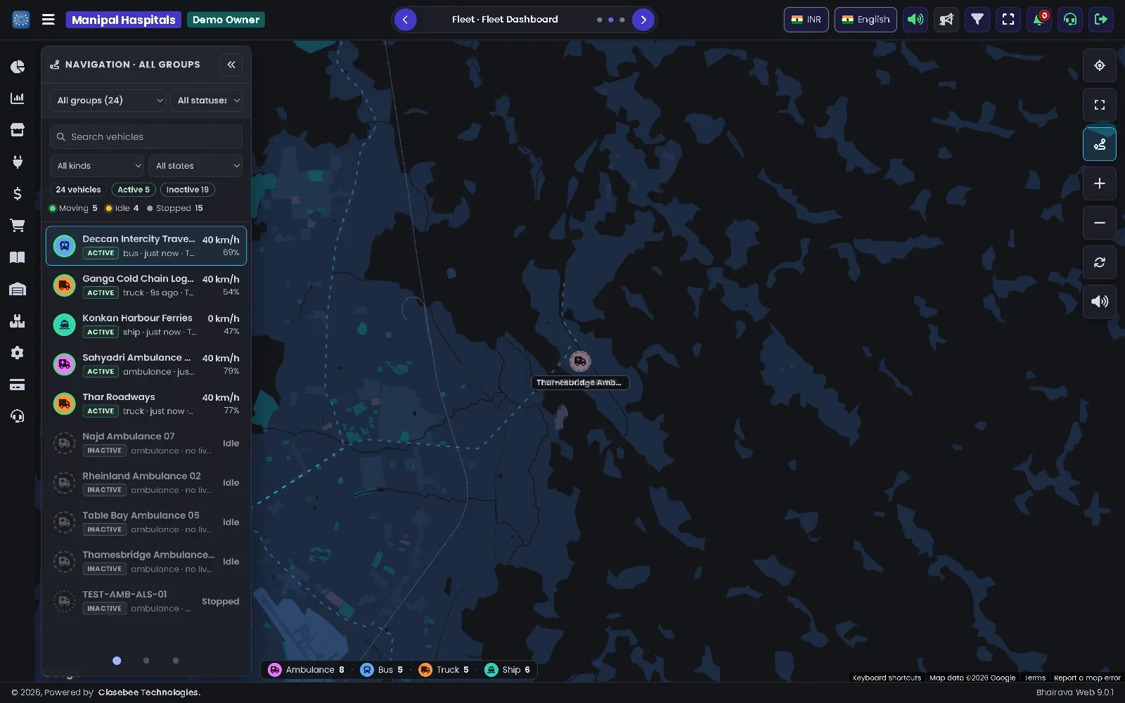 Unified dashboard showing the Fleet slide